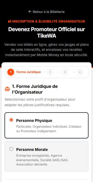 Capture : Formulaire « Devenir promoteur »